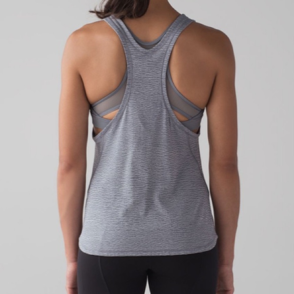 Lululemon Glide and Stride Gray Tank